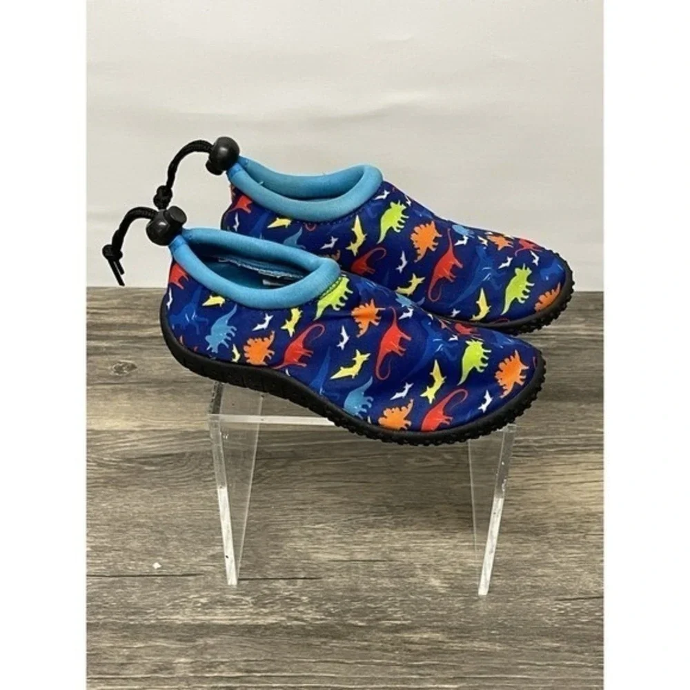 Tommy Bahama‎ Kids Blue Dinosaur Print Water Shoes Swim Beach Pool Size 9/10